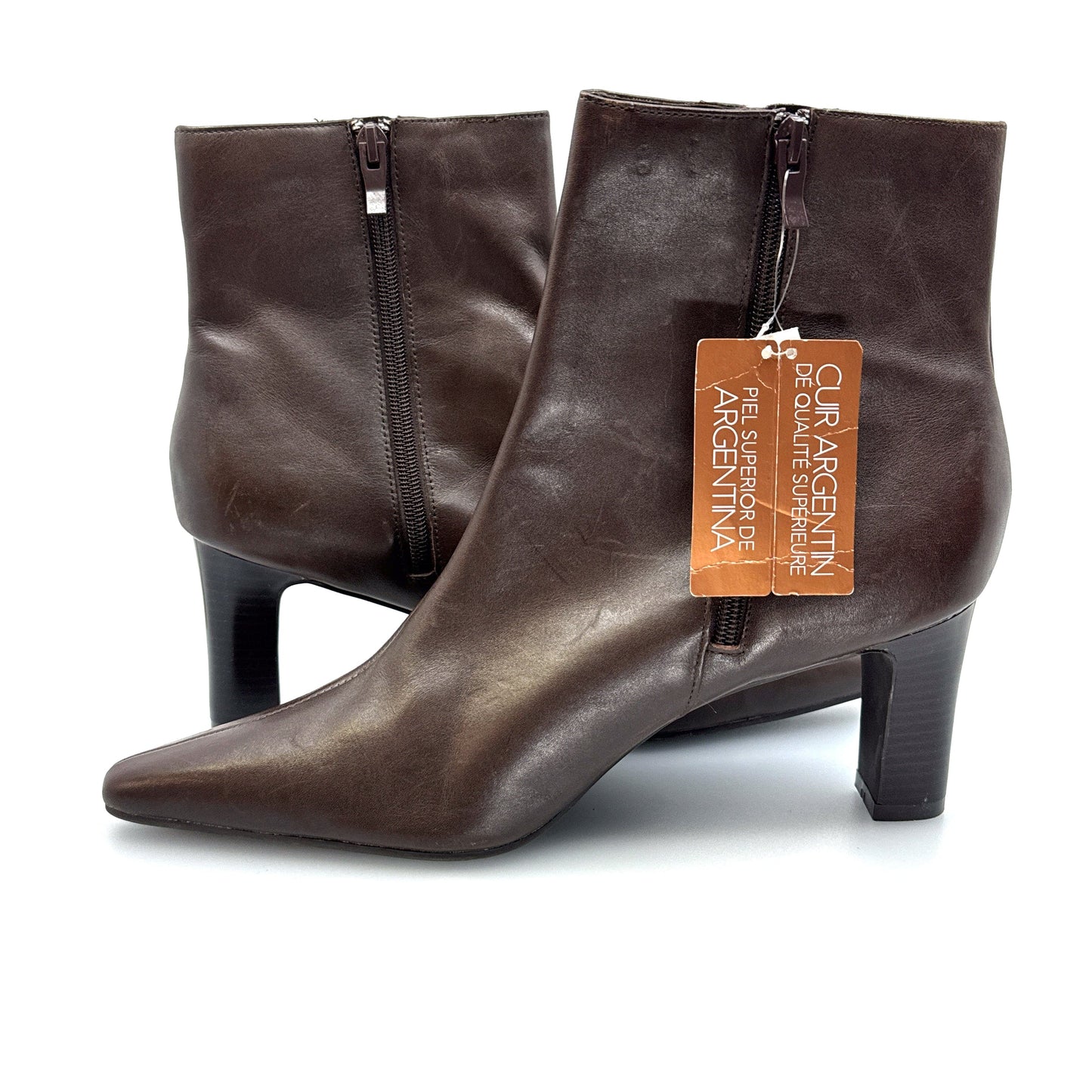 Predictions Womens Size 11 Zip Up Pointed Ankle Heeled Boots NWT