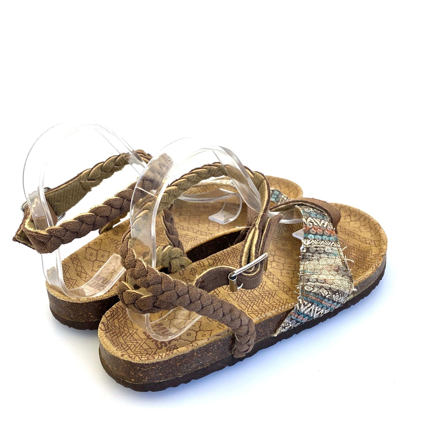 Muk Luks Womens Size 11 Zara Braided Strappy Sandal Pre-Owned