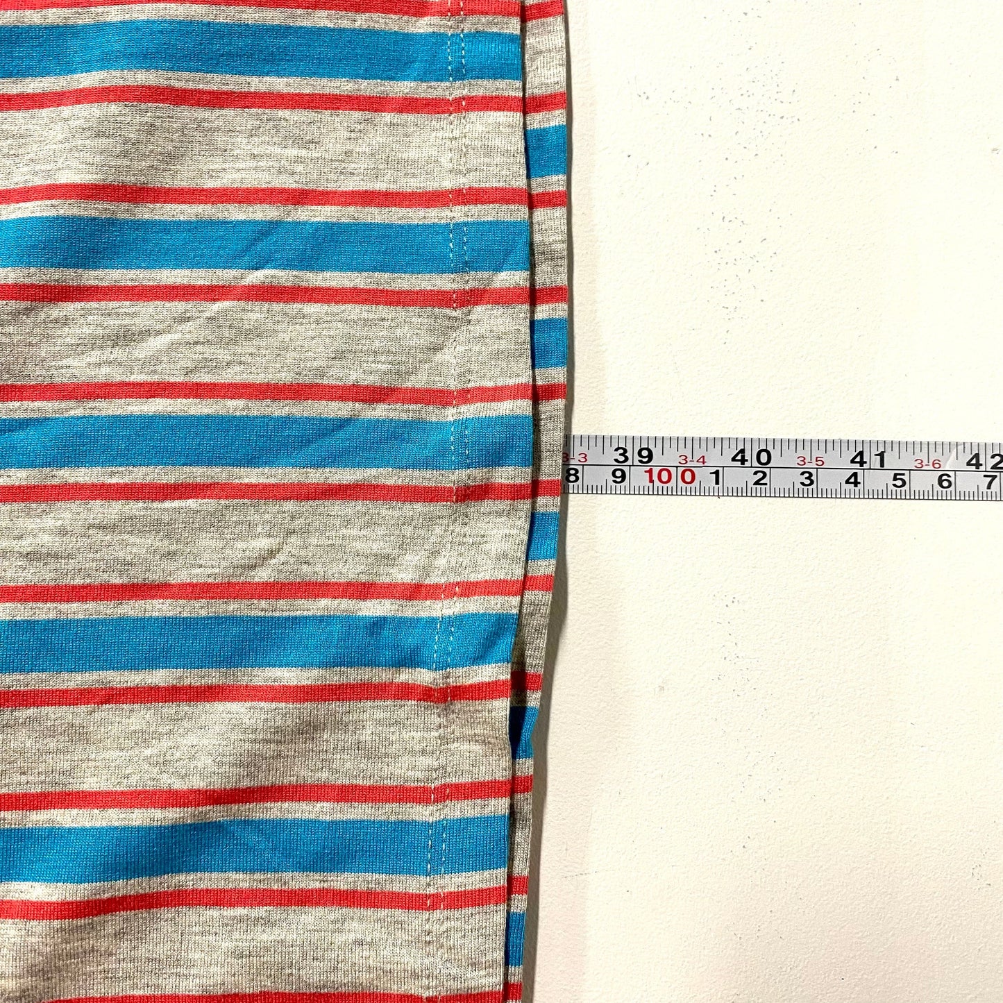 LuLaRoe Julia Bodycon Dress | XXS (00-0) | Gray/Red/Blue | Striped | NWT