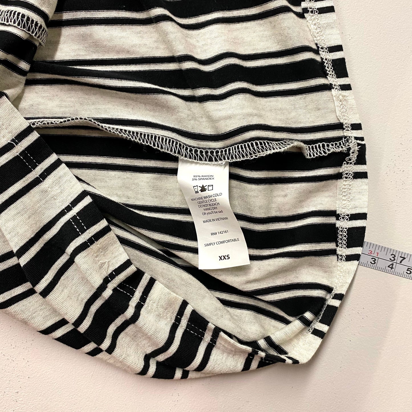LuLaRoe Julia Bodycon Dress | XXS (00-0) | Oatmeal/Black | Striped | NWT