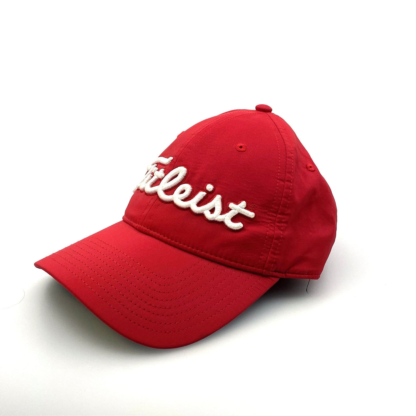 Titleist Mens Red Adjustable Golf Baseball Hat Cap Breathable - BCC Shotgun Blast Pre-Owned