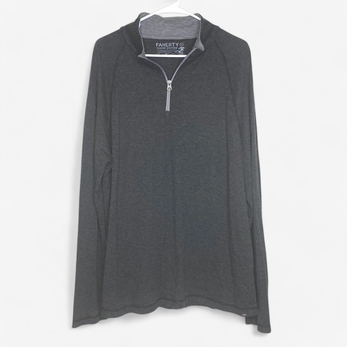 Faherty Men's Gray Cloud Cotton Sweater Sweatshirt - Size XL - Long Sleeve