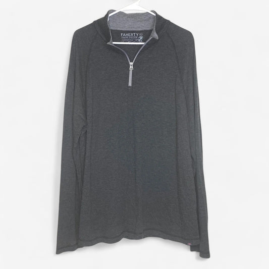 Faherty Men's Gray Cloud Cotton Sweater Sweatshirt - Size XL - Long Sleeve