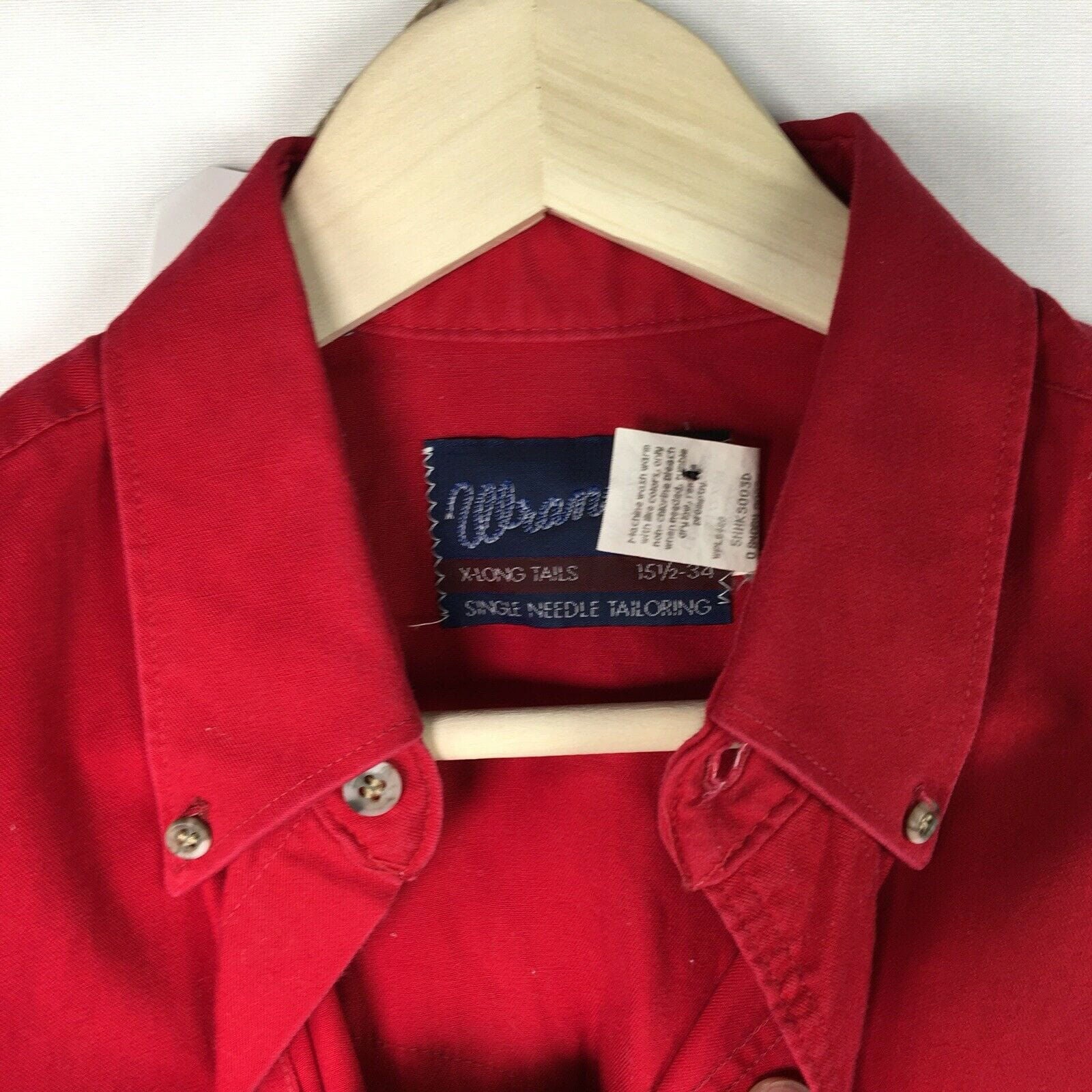 Fashionable Wrangler Mens Red X-Long Tails Button Down Shirt -  | Buy at Parsimony Shoppes