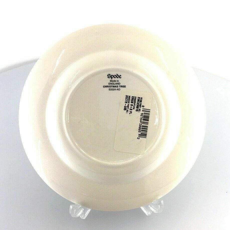 Festive Spode Christmas Tree Bread & Butter Plate - 6.5” White Ceramic - Very Good Condition - | Buy at Parsimony Shoppes