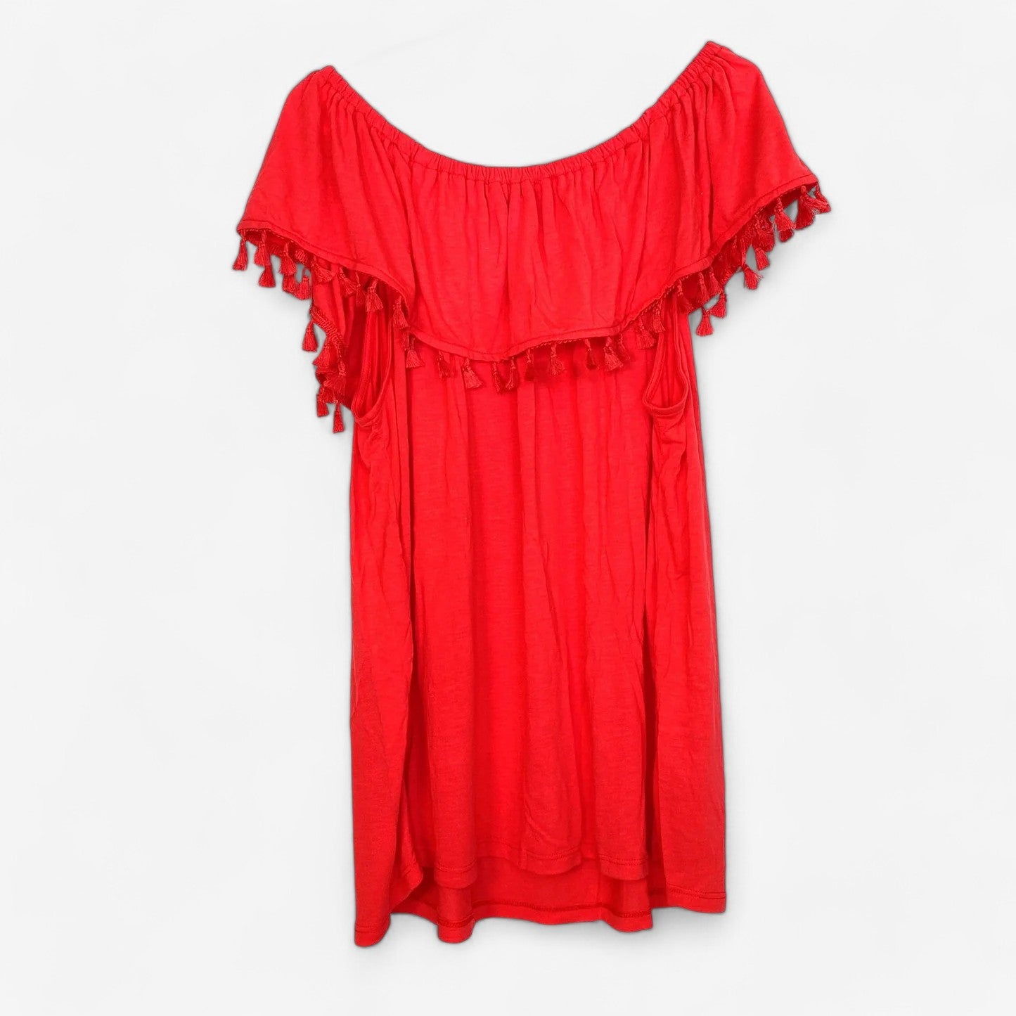 Fever Women's Sleeveless Fringe Blouse - Dark Pink - Size 2X - New with Tags