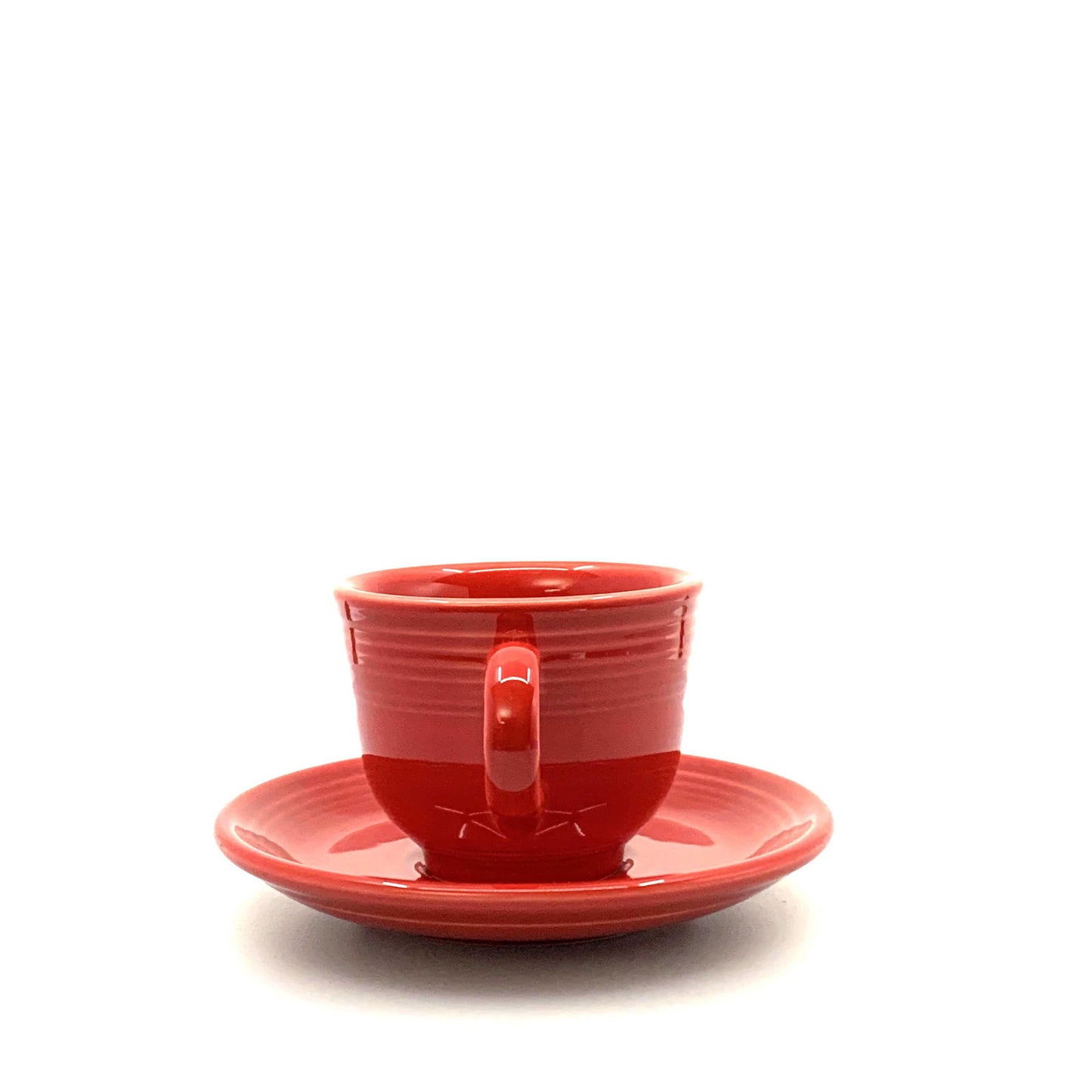 Fiesta Red Replacement Tea Coffee Cup and Saucer Set Homer Laughlin Co USA. - | Buy at Parsimony Shoppes