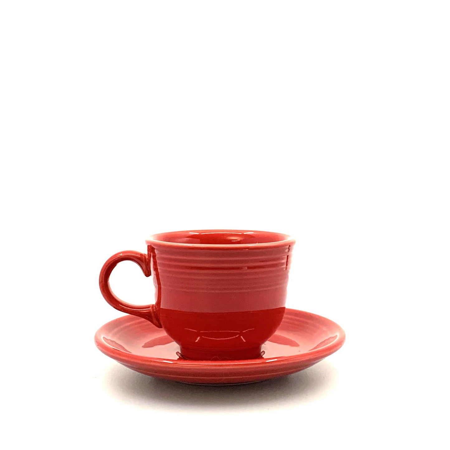 Fiesta Red Replacement Tea Coffee Cup and Saucer Set Homer Laughlin Co USA. - | Buy at Parsimony Shoppes