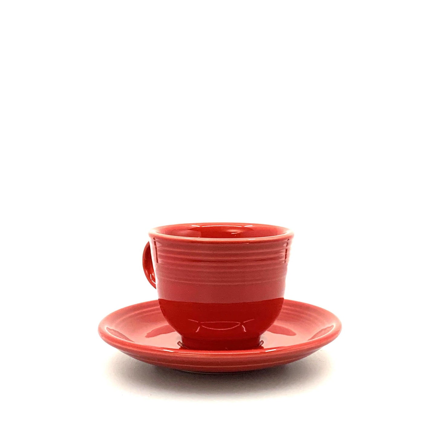 Fiesta Red Replacement Tea Coffee Cup and Saucer Set Homer Laughlin Co USA. - | Buy at Parsimony Shoppes