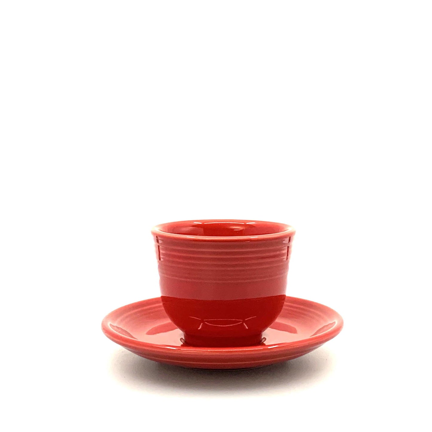 Fiesta Red Replacement Tea Coffee Cup and Saucer Set Homer Laughlin Co USA. - | Buy at Parsimony Shoppes