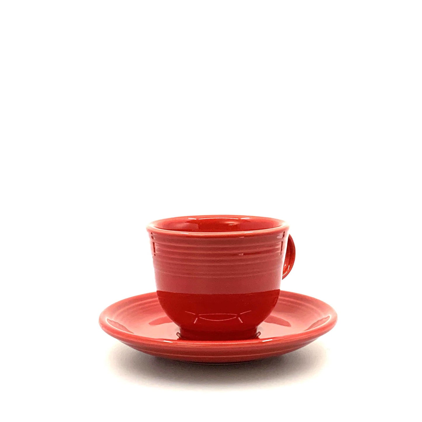 Fiesta Red Replacement Tea Coffee Cup and Saucer Set Homer Laughlin Co USA. - | Buy at Parsimony Shoppes