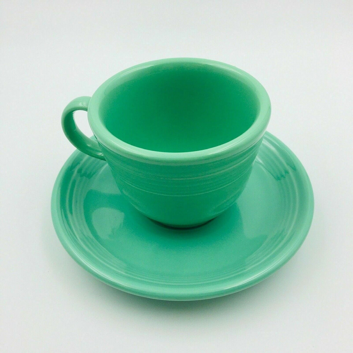 Fiesta Seafoam Green Replacement Tea Coffee Cup and Saucer Set Homer Laughlin Co USA. - | Buy at Parsimony Shoppes