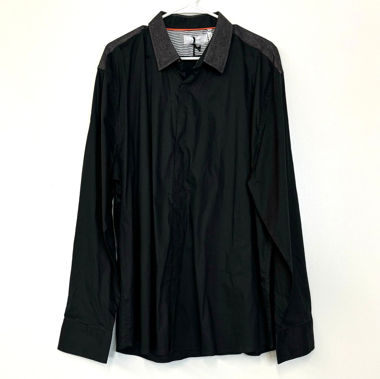 Five Four Mens Size 3XL ‘Jacob’ Black/Gray Button-Up Dress Shirt L/s NWT - | Buy at Parsimony Shoppes
