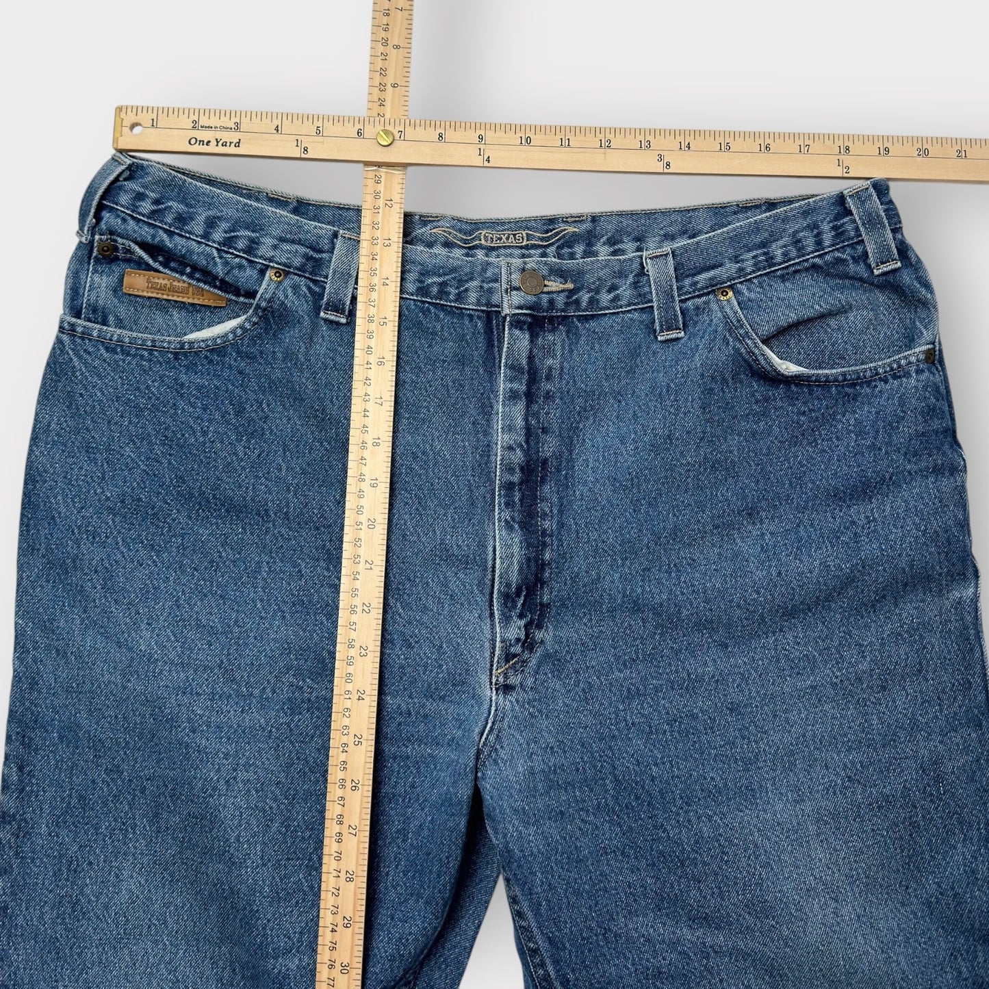 Texas Jeans USA – Mens Straight Leg Longhorn Denim | Perfect for Everyday Wear | Color: Blue | Size: 40/32