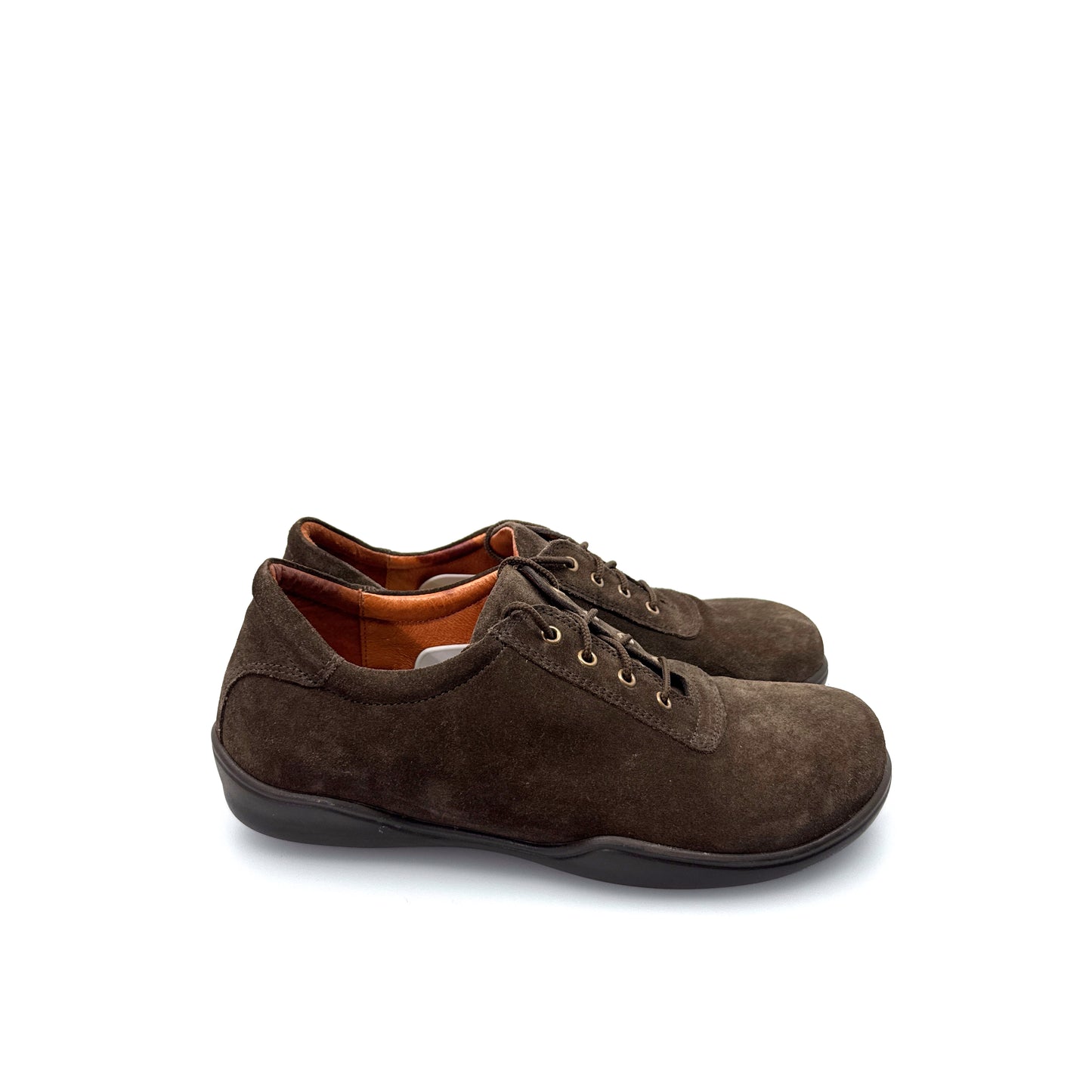 Birkenstock Footprints Suede Shoes - 39 EU / US 8 - Brown Lace-Up - Soft Cork Insole