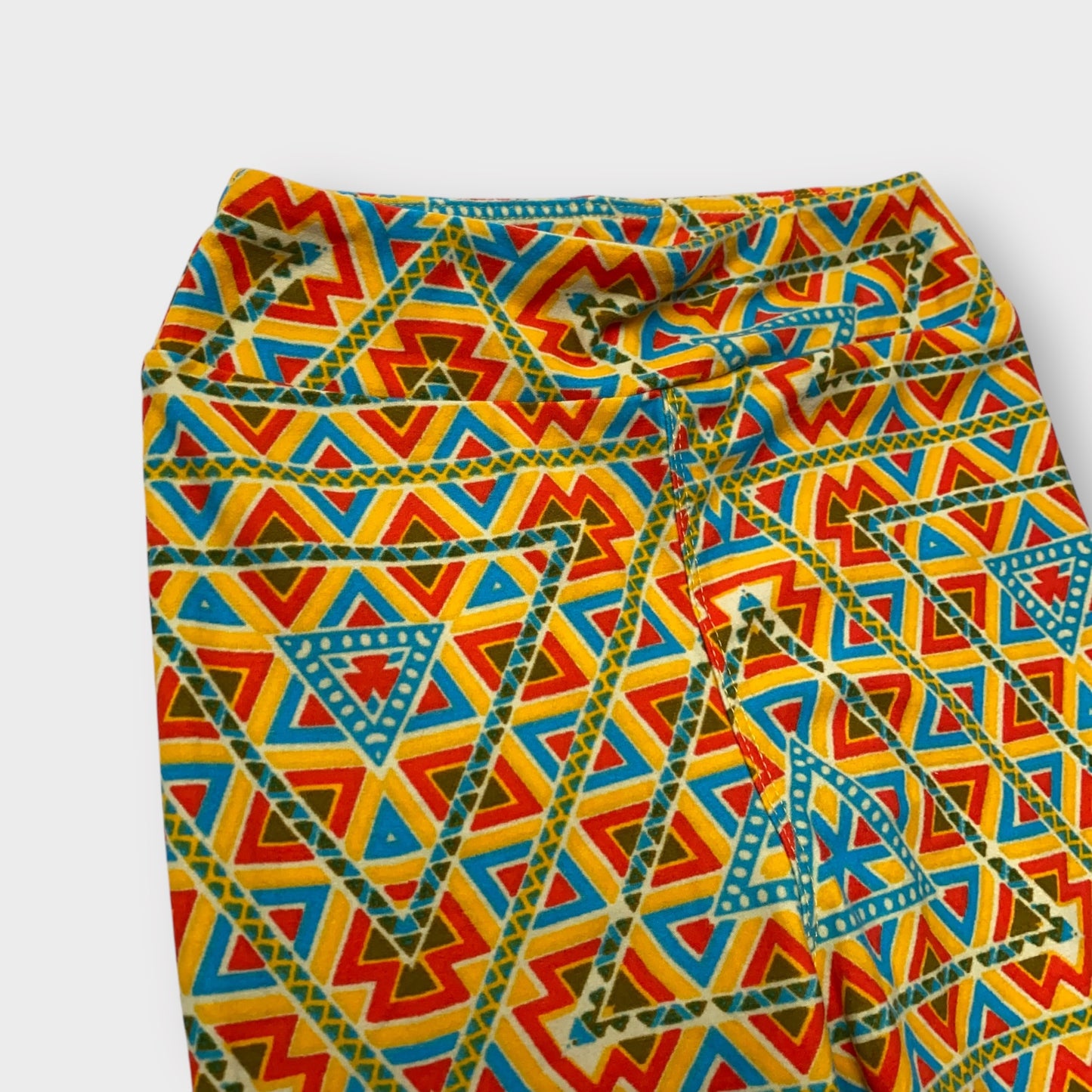 LuLaRoe Kids Leggings | Kids L/XL (8-14) | Yellow/Blue Tribal Print | New