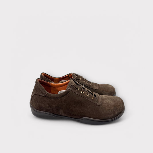 Birkenstock Footprints Suede Shoes - 39 EU / US 8 - Brown Lace-Up - Soft Cork Insole