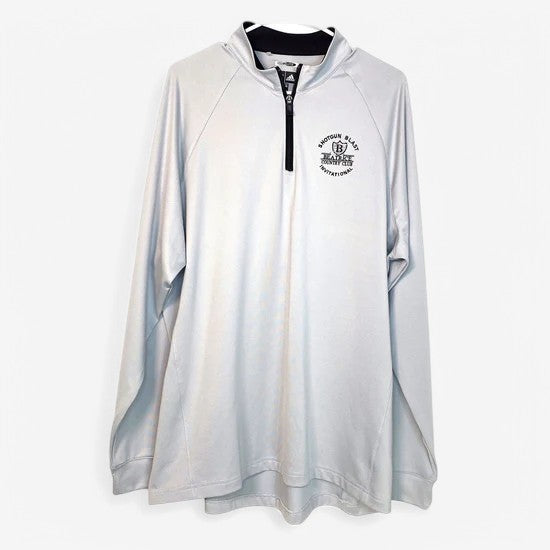 Adidas Men's L Gray Climalite ¼ Zip Sweatshirt