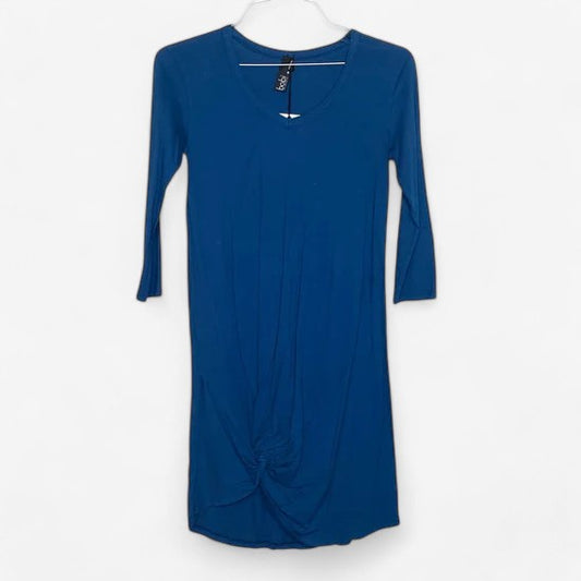 bobi Los Angeles Women's Blue Knot Dress - Size XS - Long Sleeve (NWT)