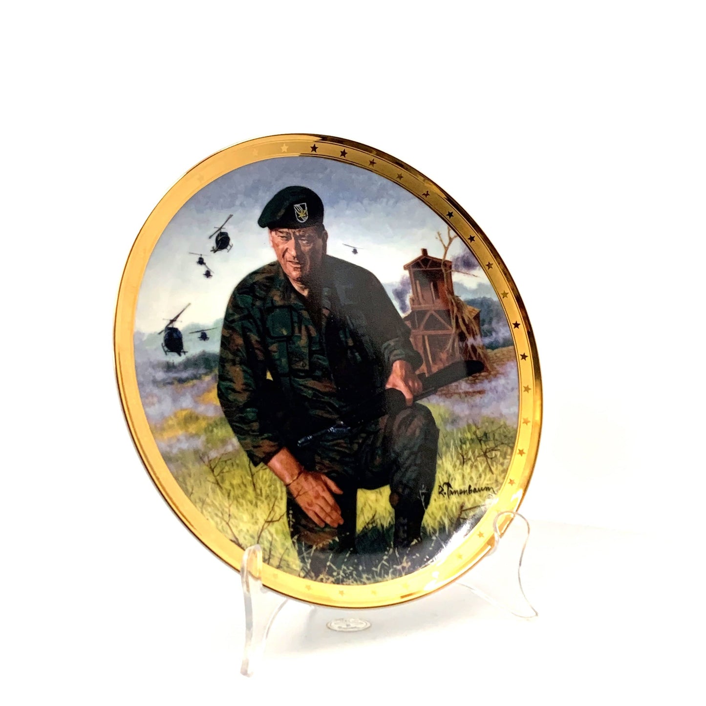 John Wayne | Legendary Green Beret | Franklin Mint Collectors Plates Series | 8 in.