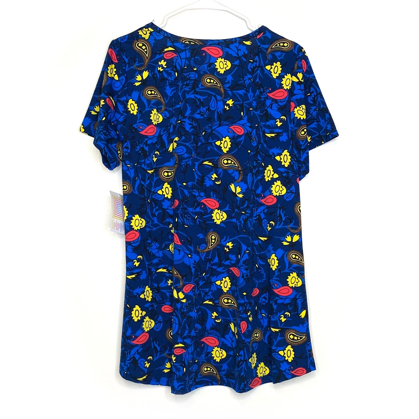LuLaRoe Womens XL Blue Classic T Floral T-Shirt S/s NWT
