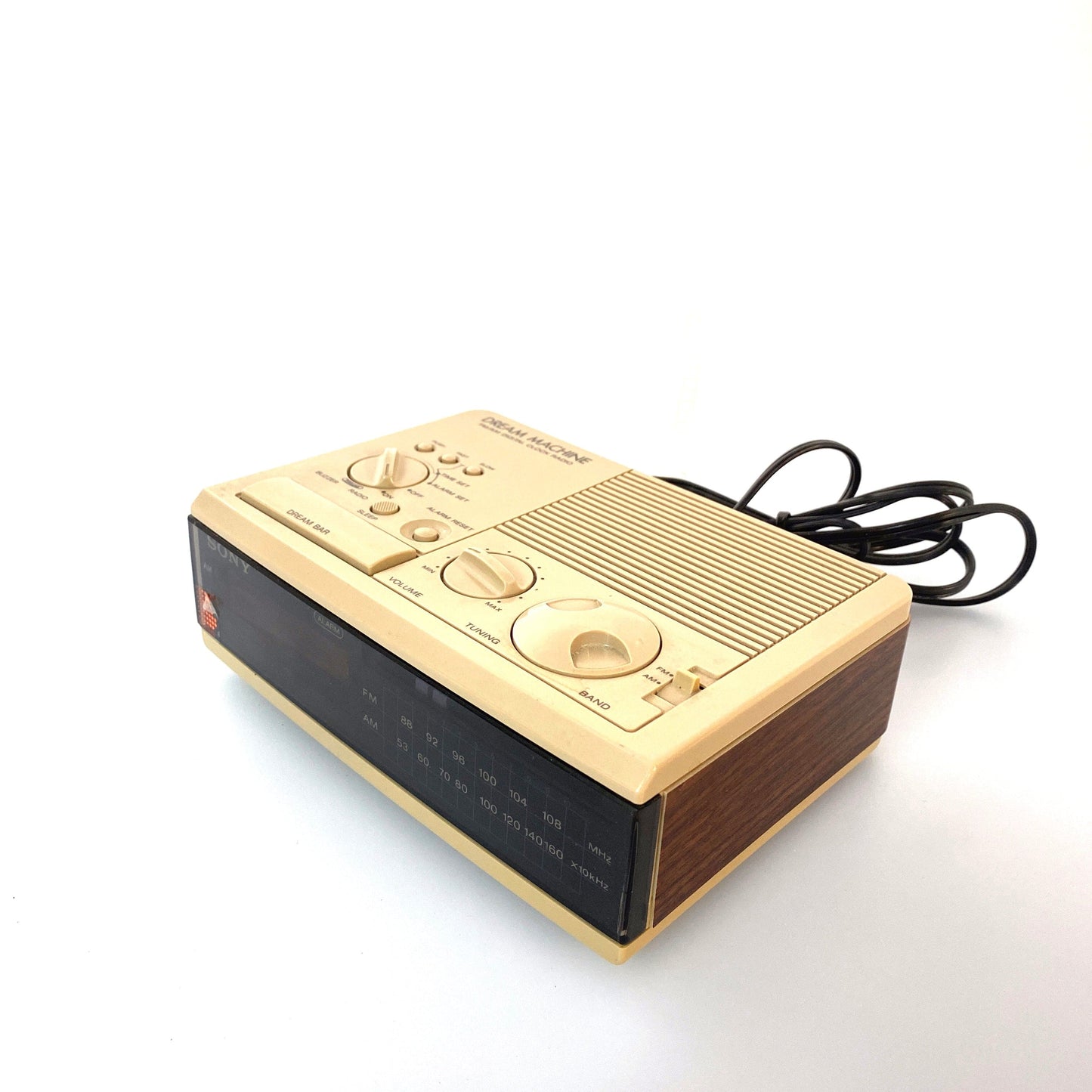 Vintage Sony Dream Machine ICF-C3W Wood Digital Alarm Clock AM FM Radio
