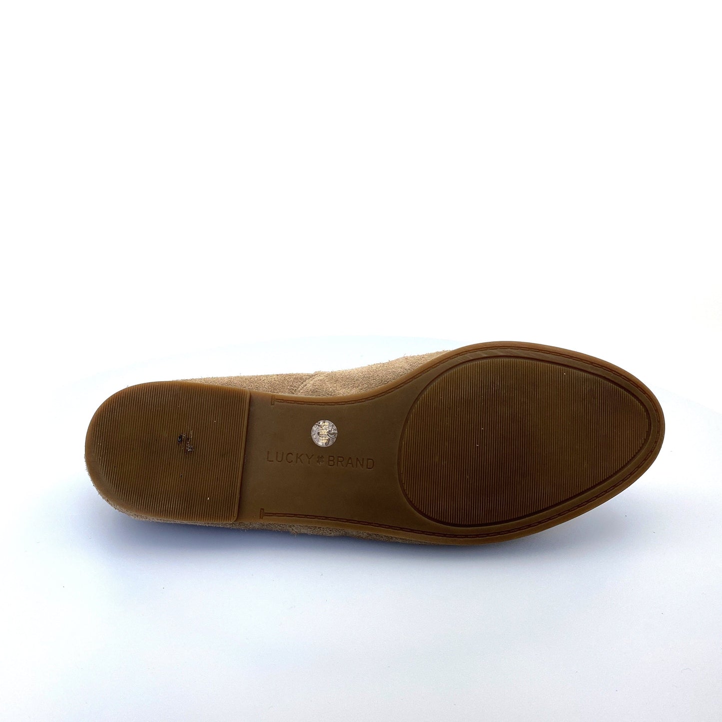 Lucky Brand | Womens Stonerock Cloeey Leather Flats Shoes | Color: Beige | Size: 8.5M
