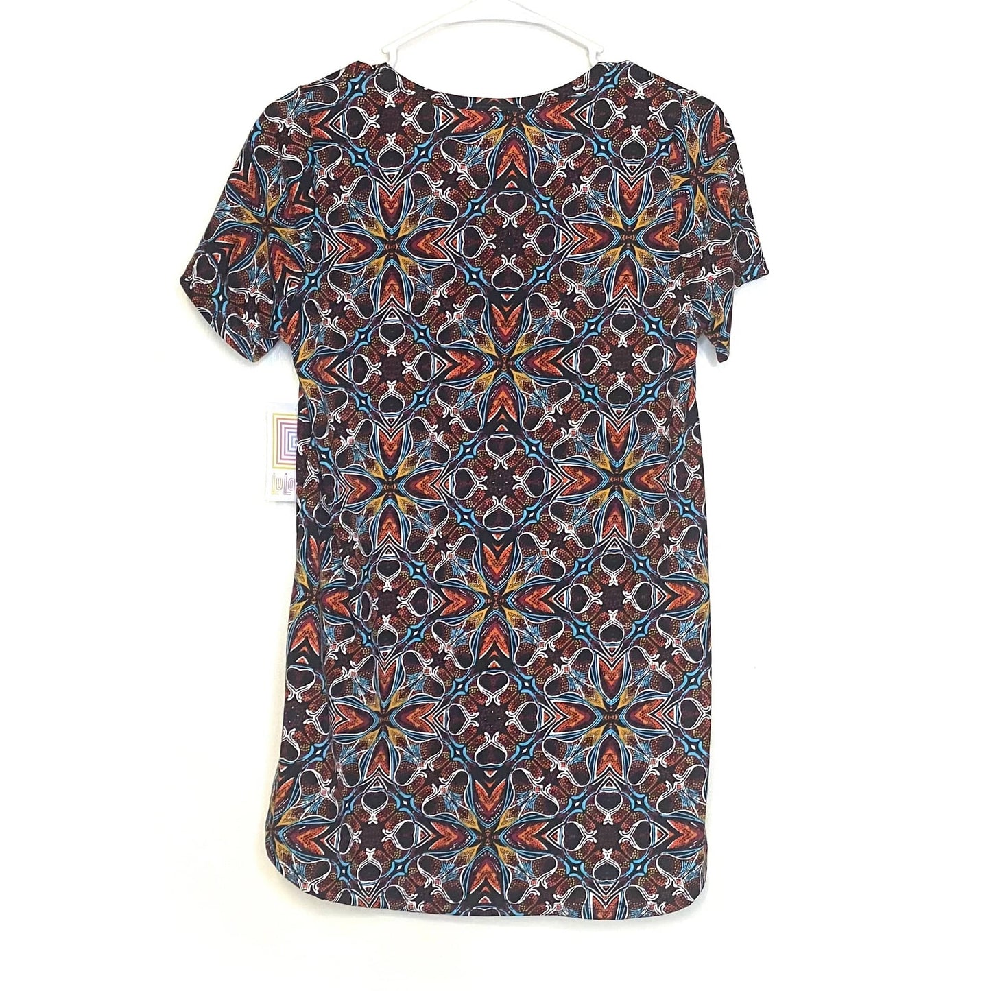 LuLaRoe Womens S Black/Multicolor Classic T Abstract T-Shirt S/s NWT