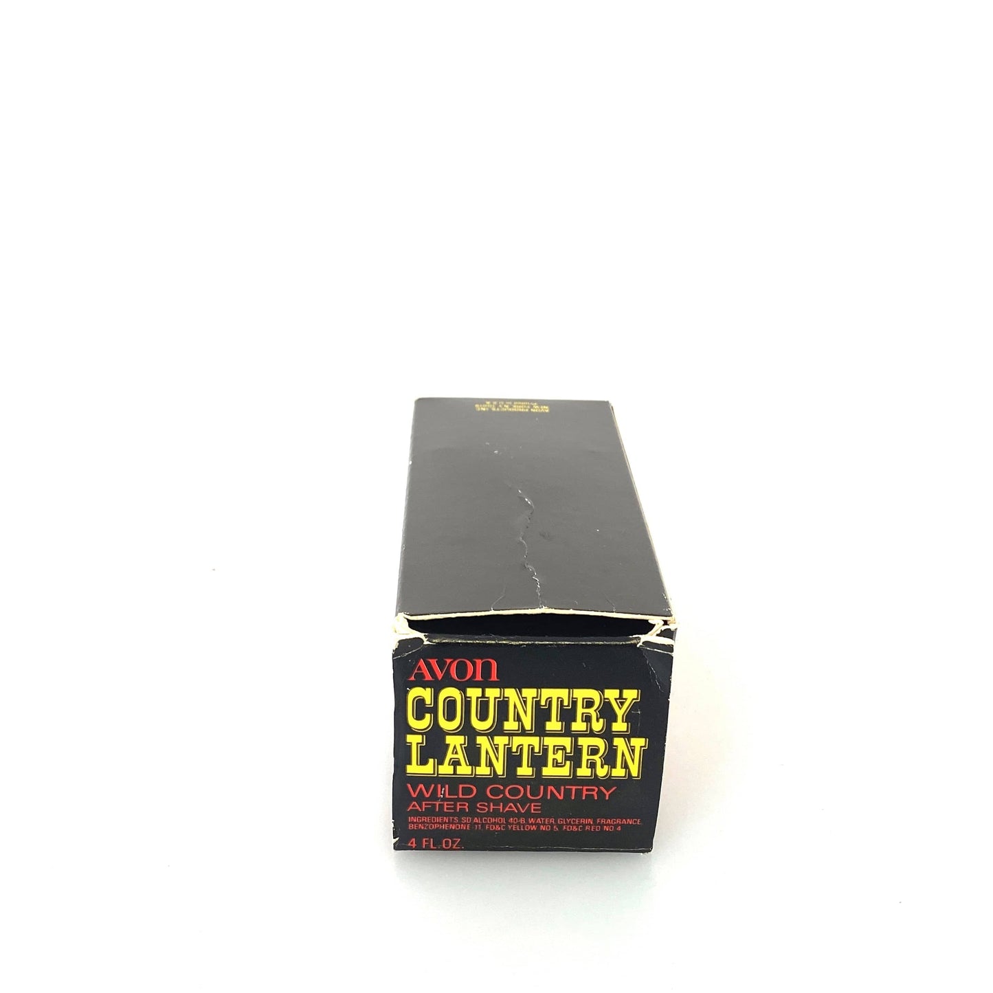 Vintage Mens Avon Wild Country After Shave Lantern Red Decanter 4 Fl Oz Empty In Original Box