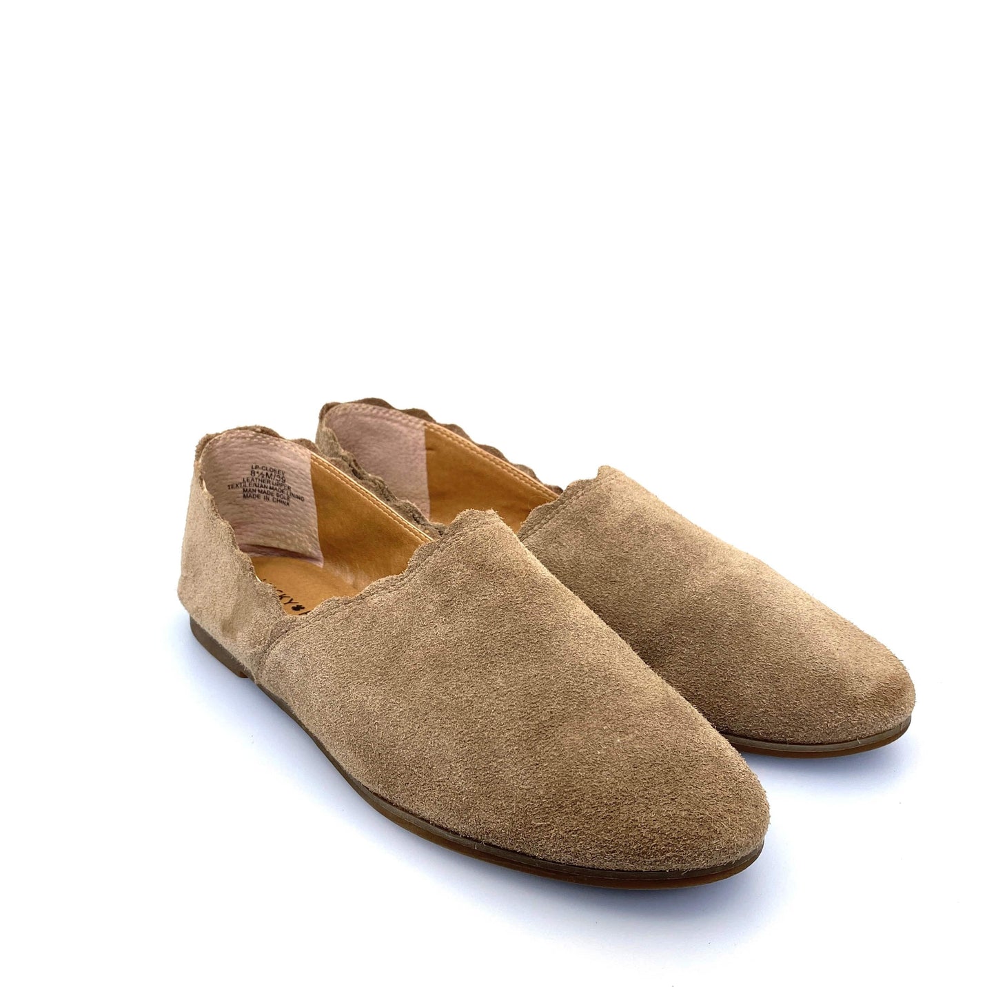Lucky Brand | Womens Stonerock Cloeey Leather Flats Shoes | Color: Beige | Size: 8.5M