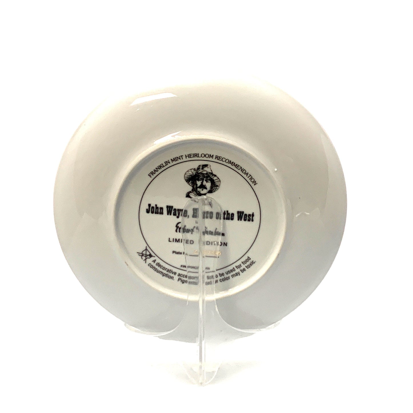John Wayne | Hero Of The West | Franklin Mint Collectors Plates Series | 8 in.