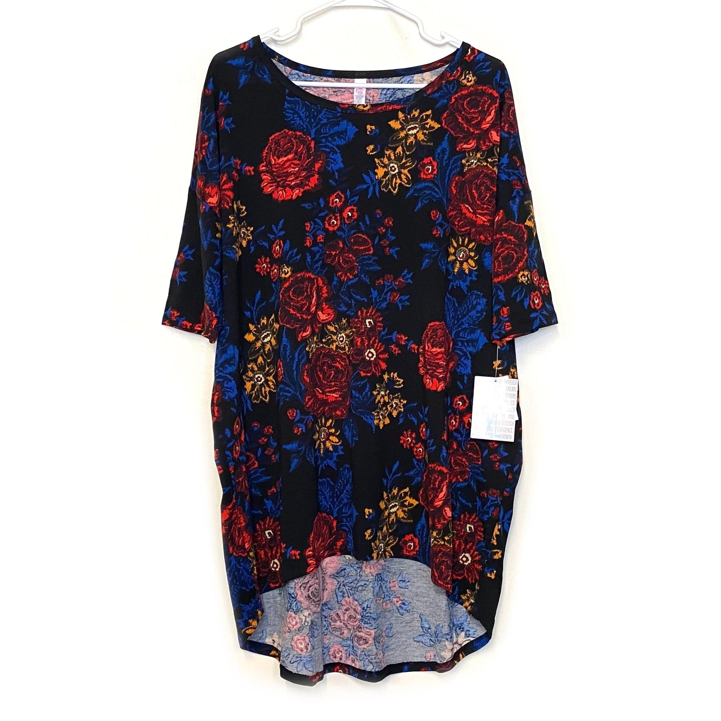 LuLaRoe | Irma Floral S/s Top | Color: Black/Multicolor | Size: XL | NWT