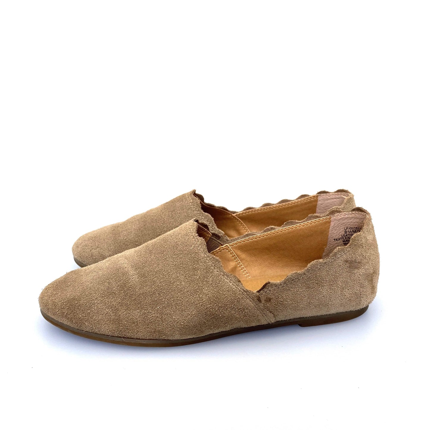 Lucky Brand | Womens Stonerock Cloeey Leather Flats Shoes | Color: Beige | Size: 8.5M