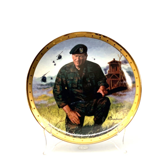 John Wayne | Legendary Green Beret | Franklin Mint Collectors Plates Series | 8 in.