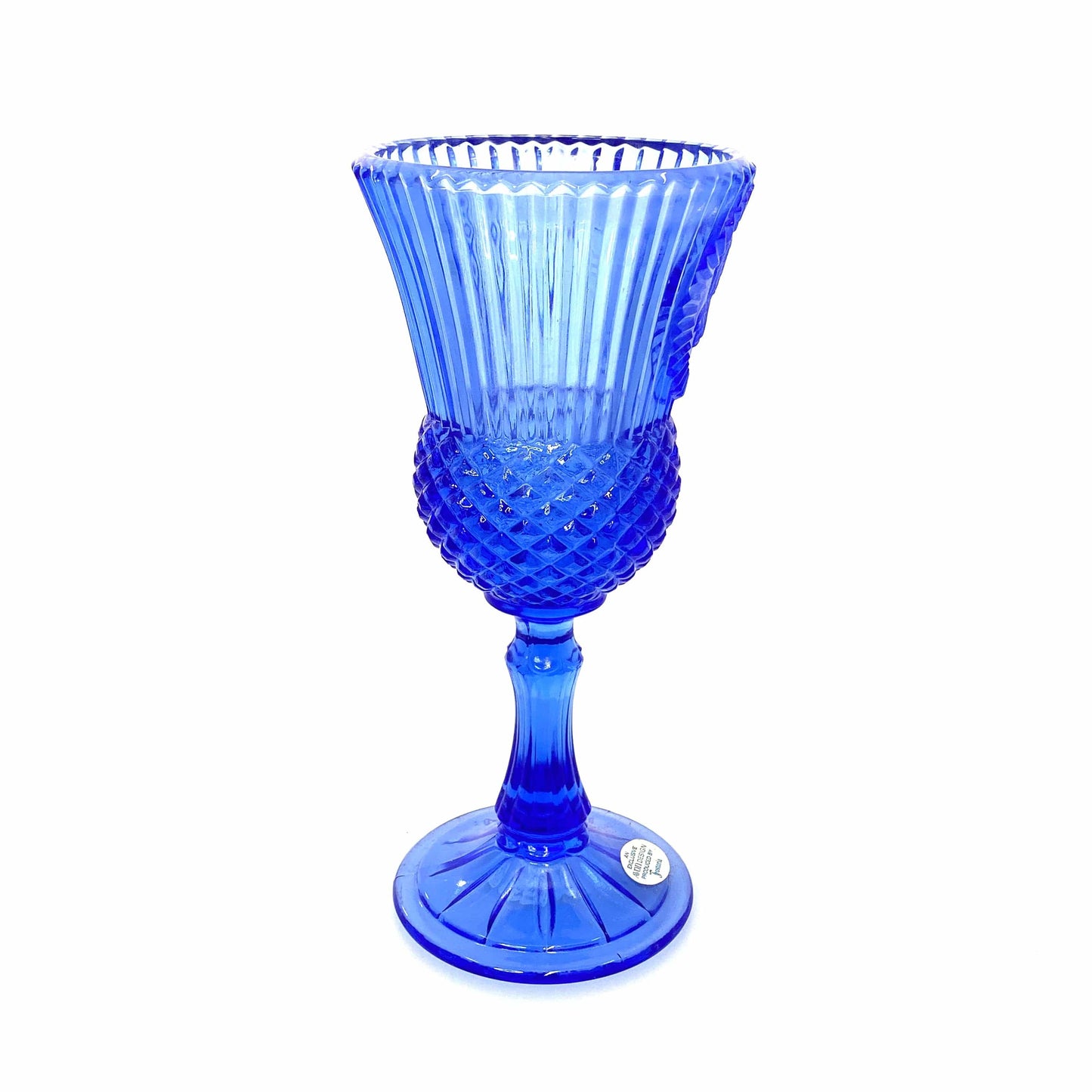 Vintage Avon by Fostoria 8” Glass Candle Holder Cobalt Blue MARTHA & GEORGE WASHINGTON 1976, Set of 2