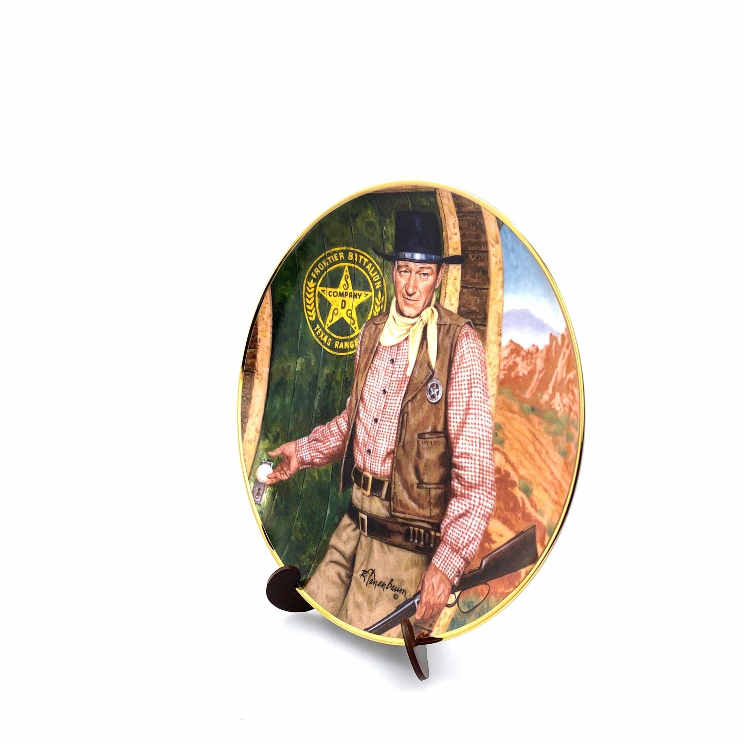 John Wayne | Long Arm Of The Law | Franklin Mint Collectors Plates Series | 8 in. | EUC