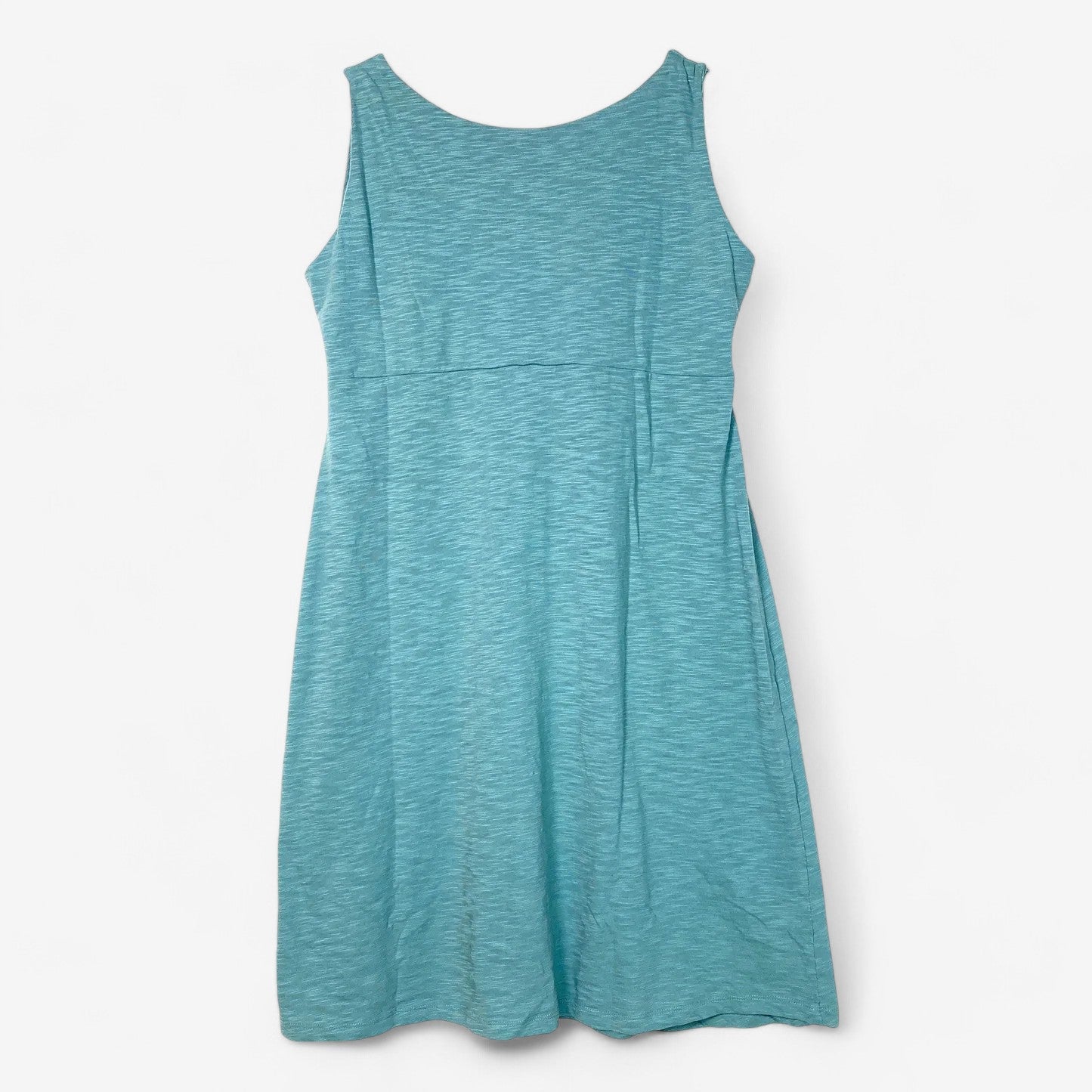 Tom Tailor Women's Green Sleeveless Sun Dress - V-Neck, Gathered Bust - Size 42 - Pre-Owned
