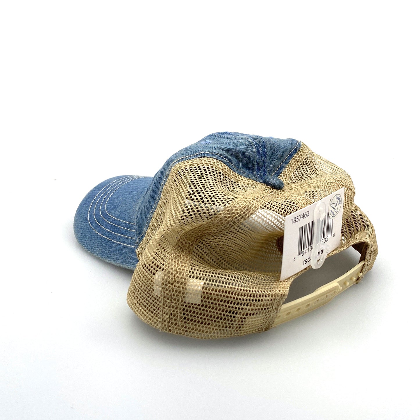 Womens Blue Denim Rooster & Rainbow Embroidered SnapBack Hat OSFM