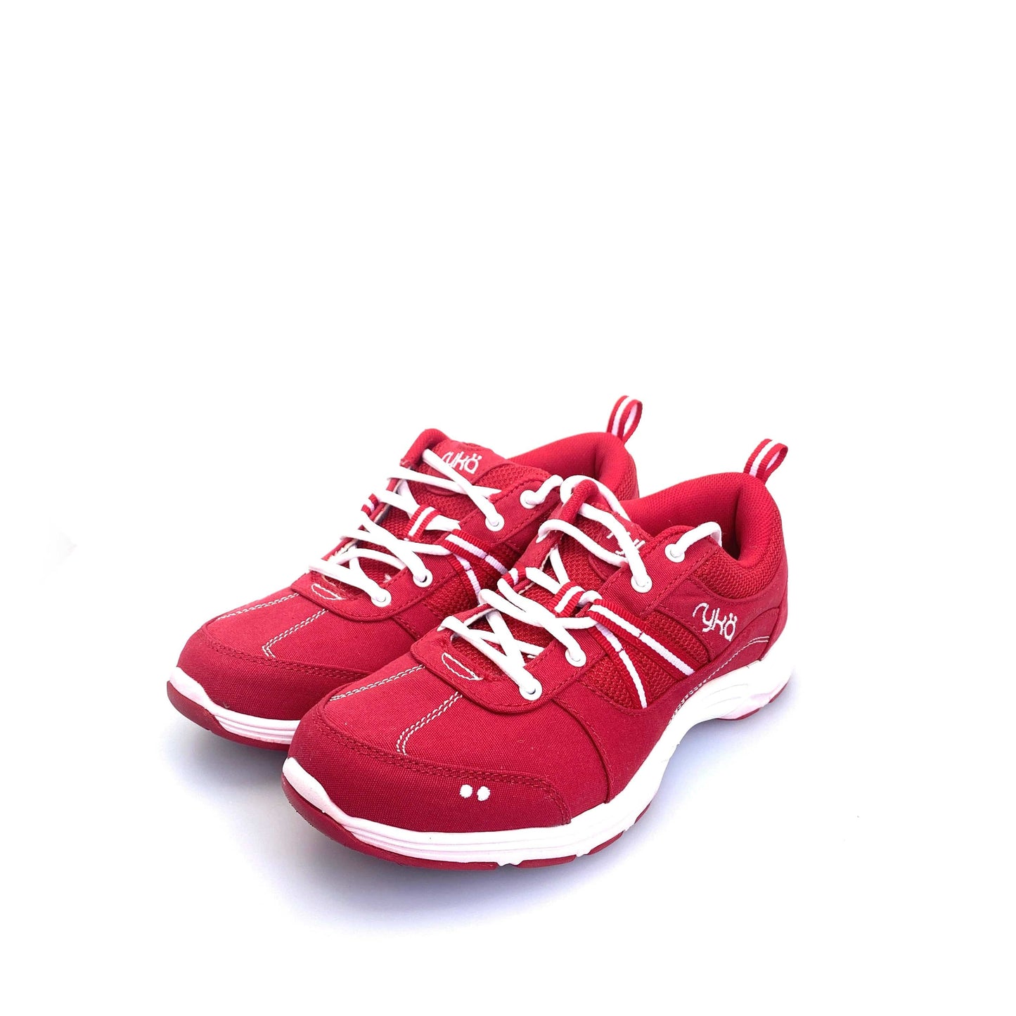 Rykä Crimson Red Tempo Walking Shoe, Size 6.5M Red/White Lace Up Shoes NEW