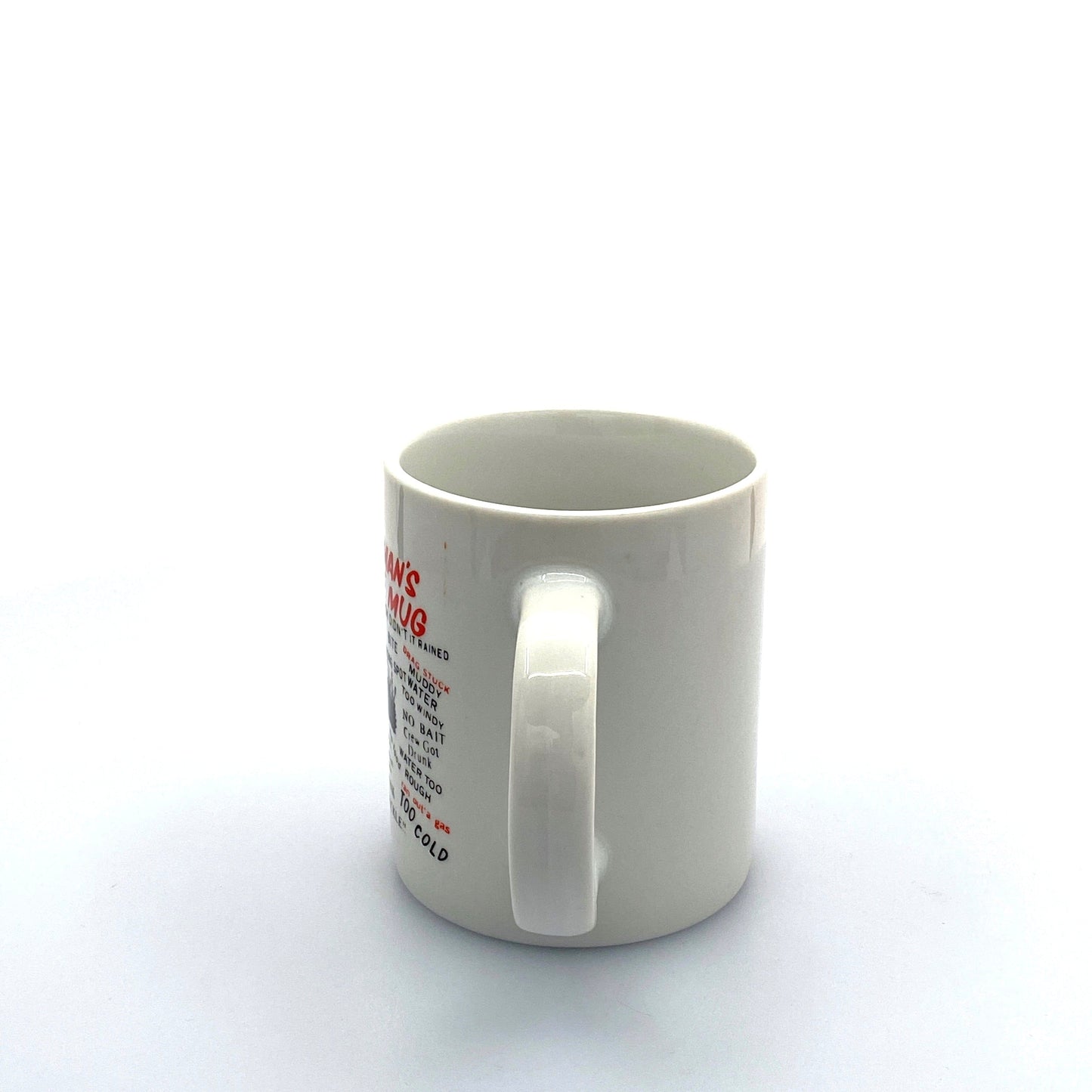 Novelty “Fisherman’s Excuse Mug” Humor White Ceramic Coffee Mug