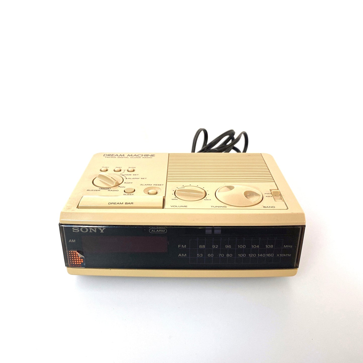 Vintage Sony Dream Machine ICF-C3W Wood Digital Alarm Clock AM FM Radio