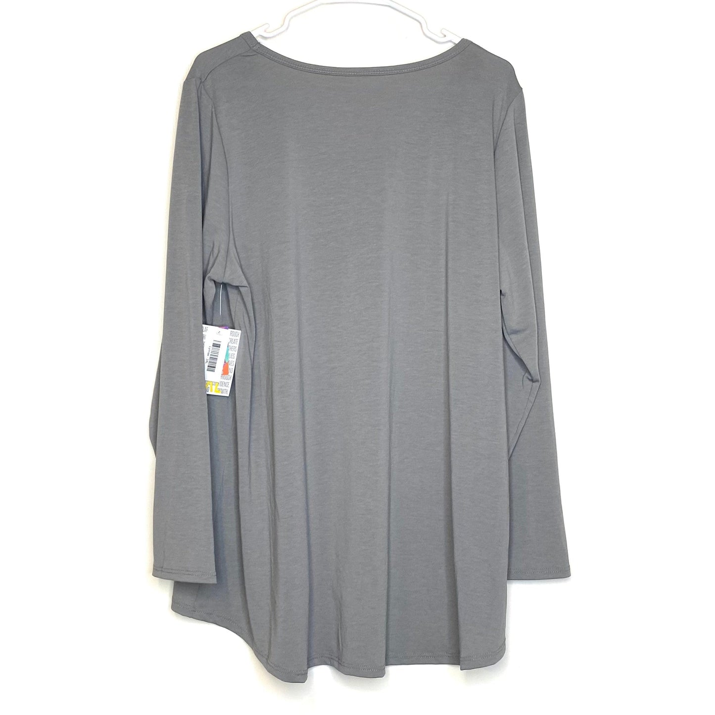 LuLaRoe | Solid Lynnae Top | Color: Cloud Gray | Size: 3XL | L/s | NWT