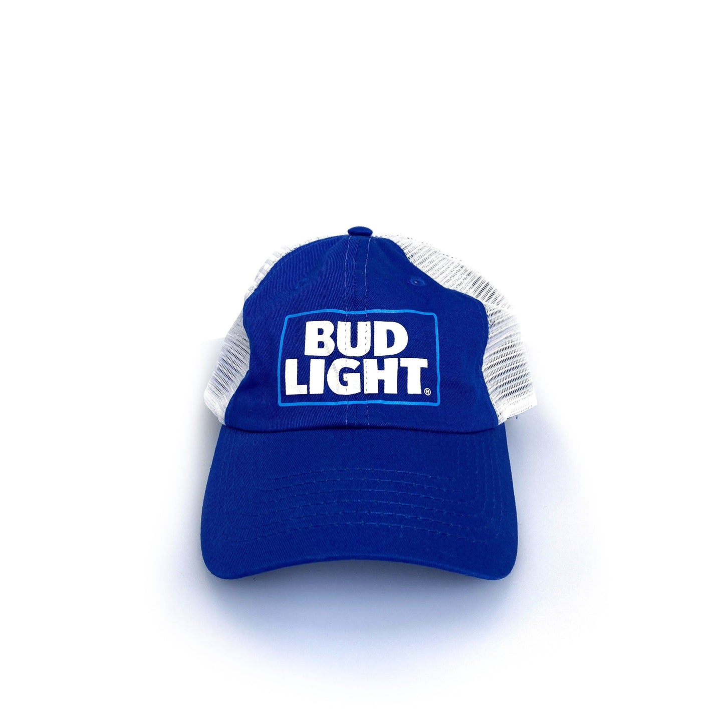 Unisex BUD LIGHT Blue/White Mesh Adjustable SnapBack Hat OS