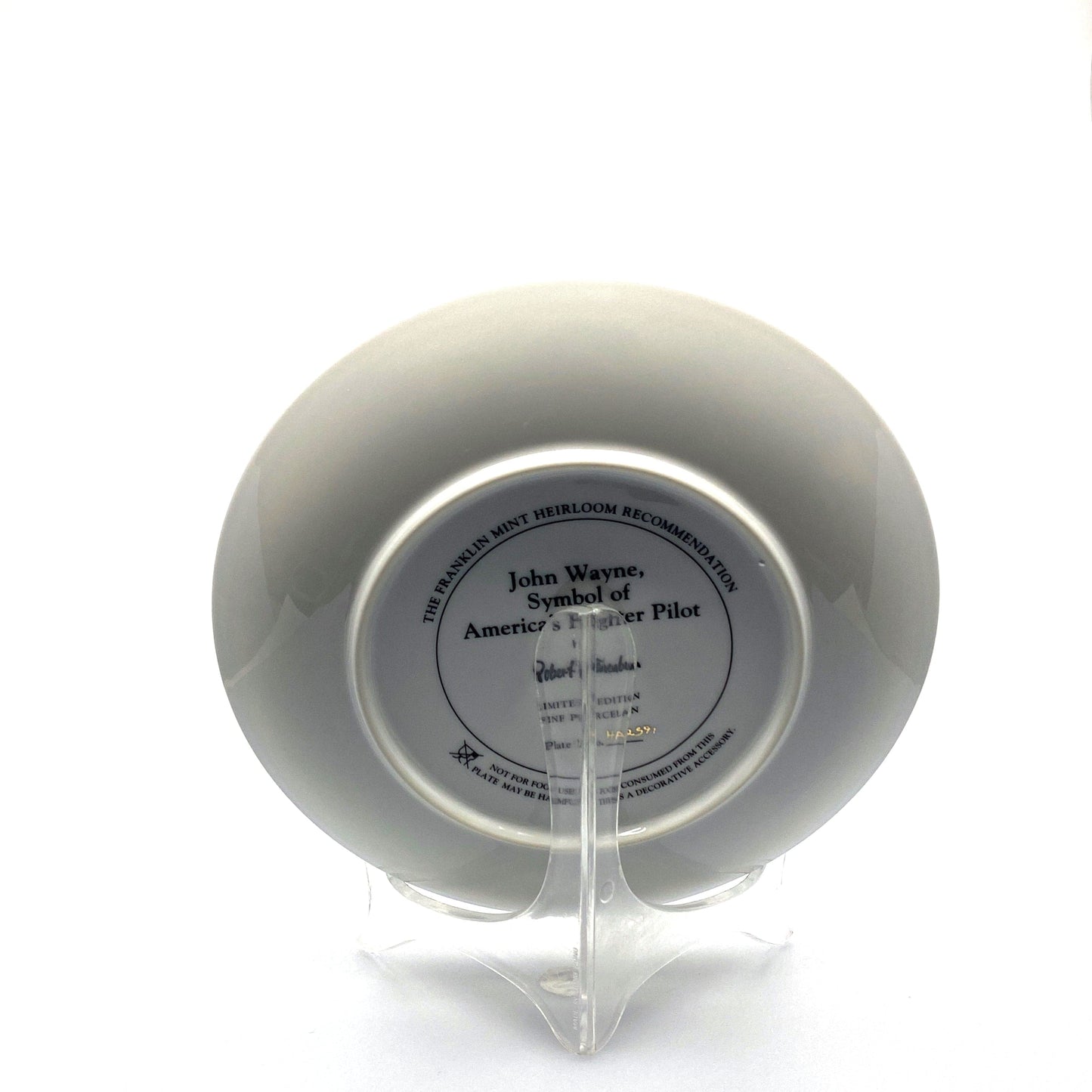 John Wayne | Symbol Of America’s Fighter Pilot | Franklin Mint Collectors Plates Series | 8 in.