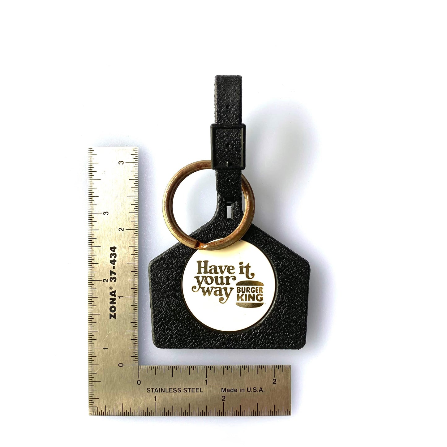 Rare Vintage Burger King “Have it your way” Black Plastic Luggage Tag