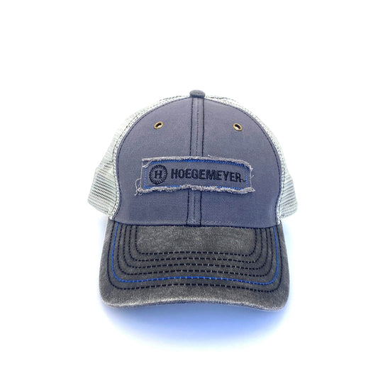 Hoegemeyer Hybrids Adjustable Hook & Loop Hat, Gray/White OSFA NEW