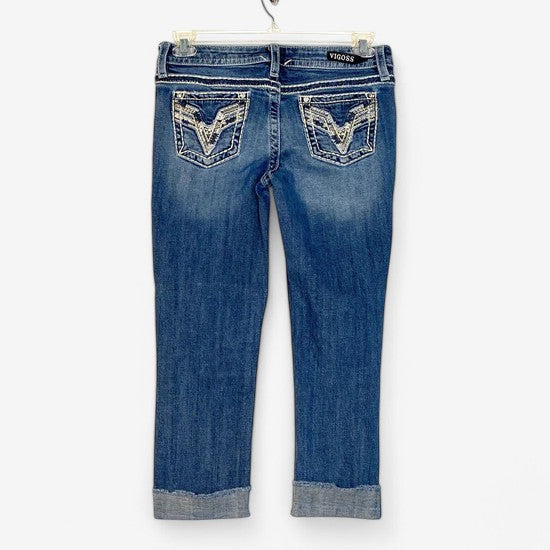 Vigoss Chelsea Women's Denim Blue Capris Jeans - Size 5/6 - Heritage Fit