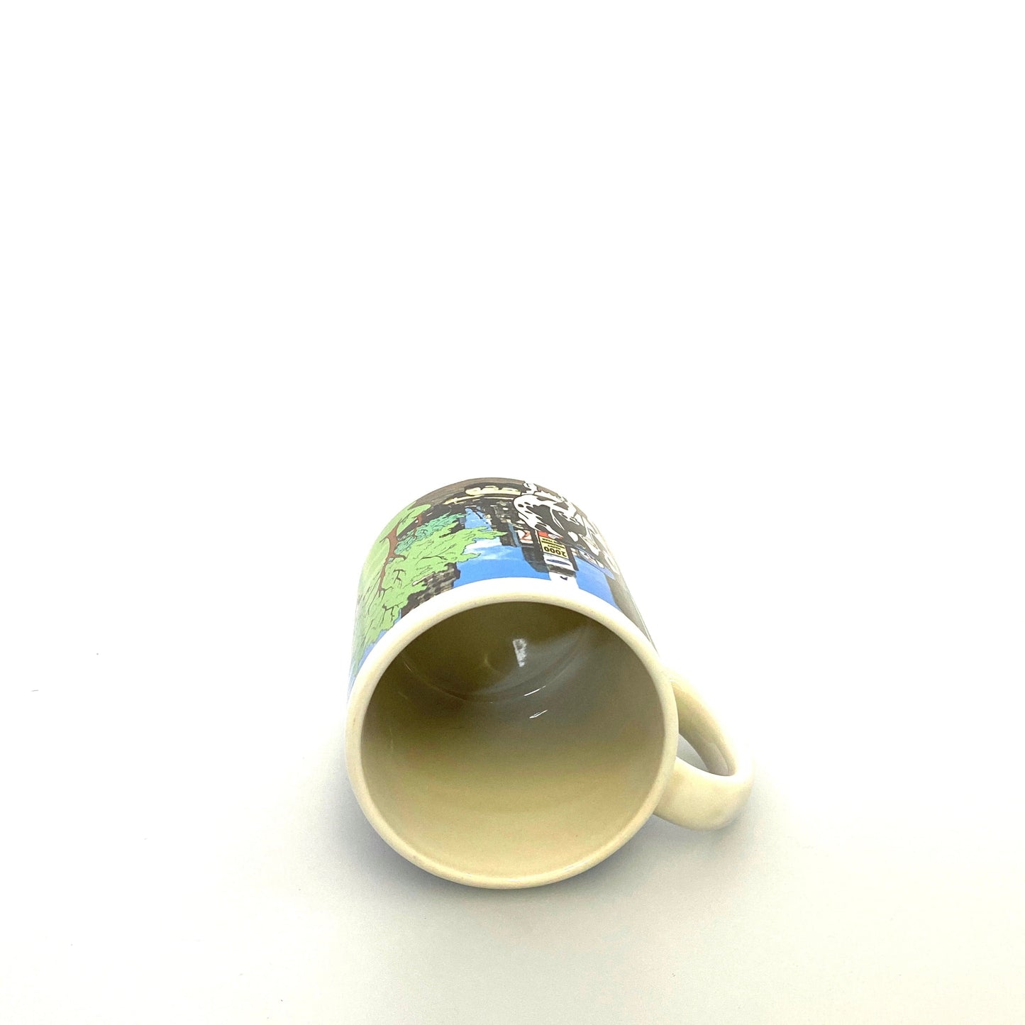 Road Trip Cows Travelin’ East White Ceramic Coffee Cup 12 Fl Oz