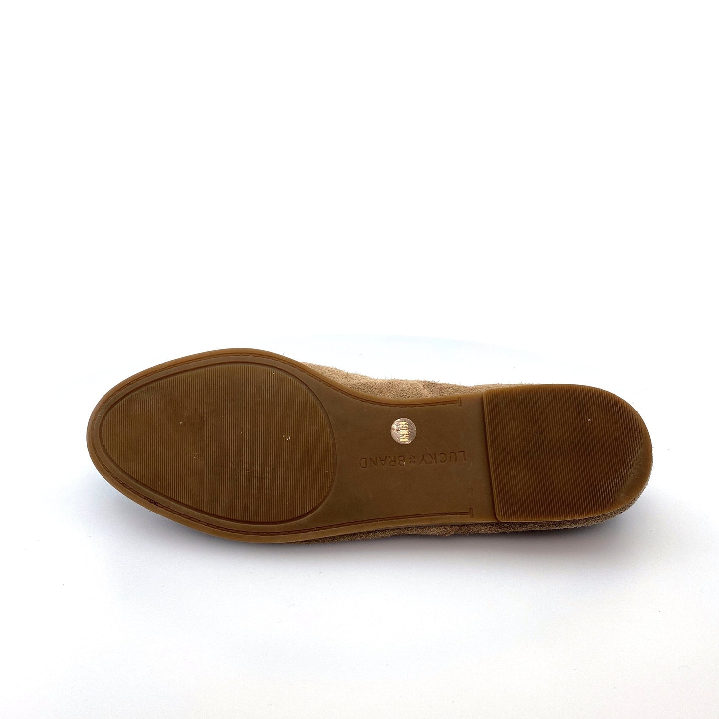 Lucky Brand | Womens Stonerock Cloeey Leather Flats Shoes | Color: Beige | Size: 8.5M