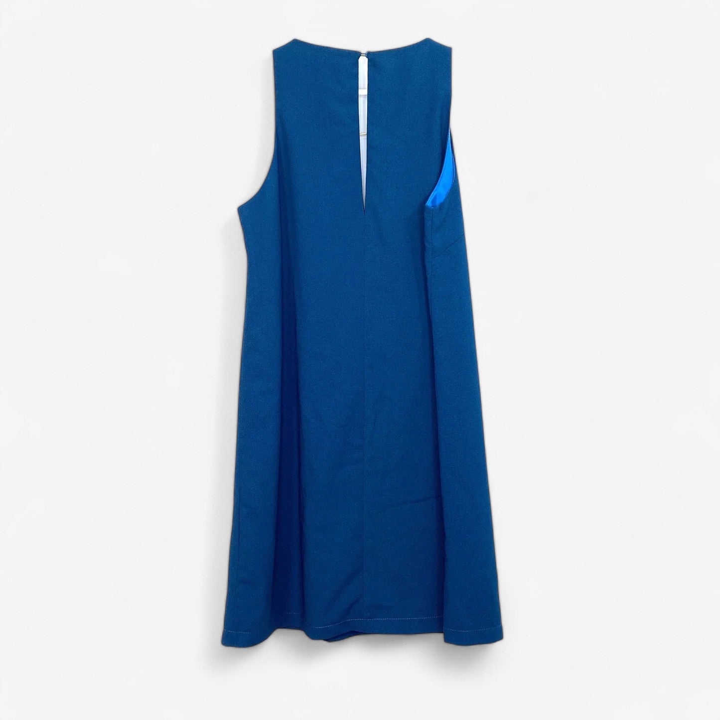 Women's Deep V-Neck Sleeveless Party Dress - Blue - Size S - Lulus